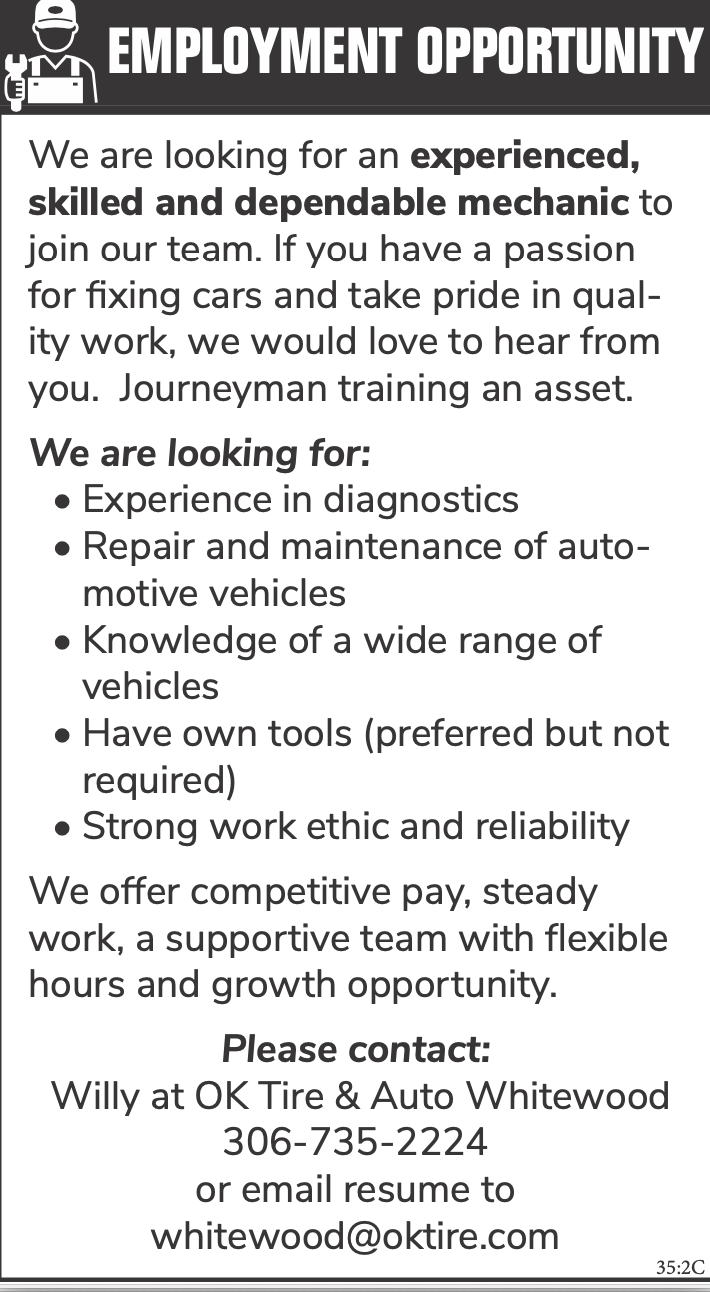 OK Tire - Mechanic 